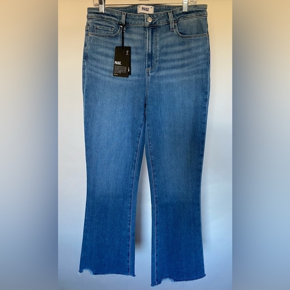 NEW w/TAGS PAIGE Claudine High Rise Ankle Flair Jeans Women's Size 32 - Picture 3 of 14